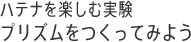 ハテナを楽しむ実験 プリズムをつくってみよう